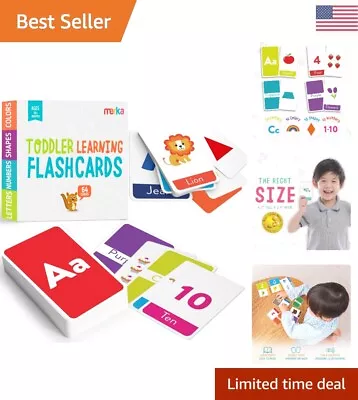 Alphabet Flash Cards For Toddlers - Set Of 64 Letters Colors Shapes & Numbers • $15.99