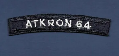 $6 • Buy U.S. Navy Rocker Patch ATKRON 64 - VA64 Black Lancers Attack Squadron