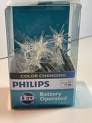 Philips 10 Ct LED Color Changing Starburst Lights Christmas Party Balcony Patio • $24.99