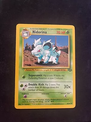 Nidorina 40/64 Jungle Pokemon Card Vintage WOTC • $1.49