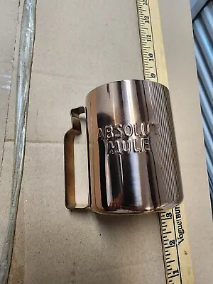 Absolut Mule Vodka Copper Metal Cup Mug 12 Ounce New  Bittle Shaped Handle • $10