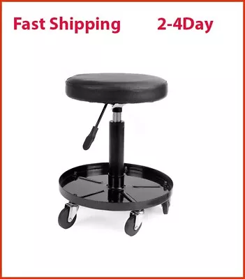 Rolling Shop Stool Mechanics Work Seat Adjustable Chair Roll Swivel Tool Garage • $32.25