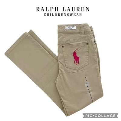 £24.23 • Buy New Girls Polo Ralph Lauren Pants Chinos Khaki School Uniform Classic Fit Size 8