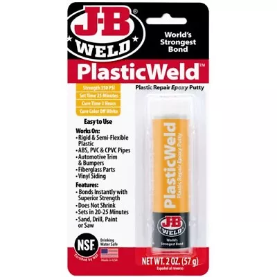 J-B WELD -PlasticWeld Plastic Repair Fast Setting Epoxyy  57g #8237 (8237AUS) JB • $21.76