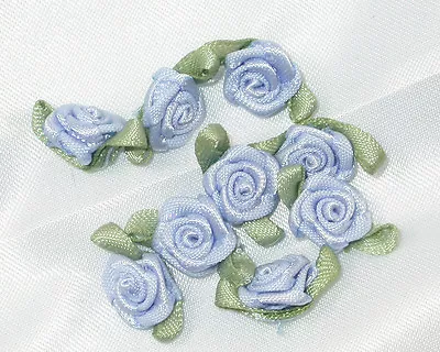 Mini Ribbon Roses Polyester Satin Ribbon  25 Pack Lots Of Colors! US SELLER  • $4