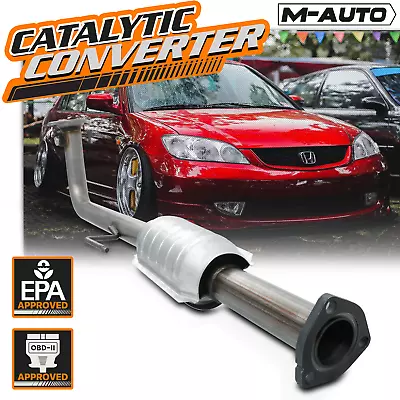 [HEAT SHIELD]Catalytic Converter Exhaust Down Pipe For 2001-2005 Honda Civic EX • $101.99