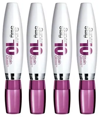 Maybelline Superstay 10 Hour Stain Gloss Luxurious Lilac 0.35 Oz (4 Pack) • $12.25