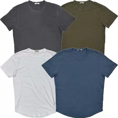 Buck Mason Men's Pima Cotton Curved Hem Crewneck Made In USA Tee T-Shirt • $19.99