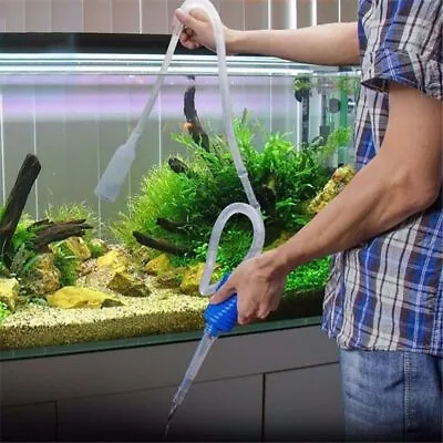 $8.02 • Buy Water Change Aquarium Siphon Gravel Cleaner Clean  Vacuum Fish Tank Pump Filter~
