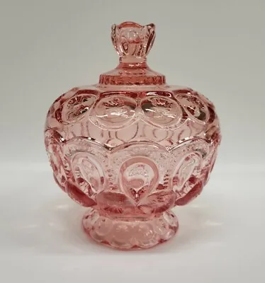 Moon And Star Glass Dark Pink Medium Compote Candy Dish • $89.99