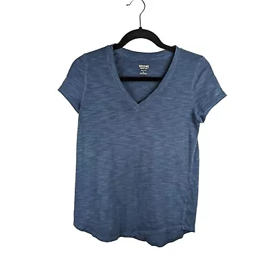 Mossimo Target Womens V-Neck T-Shirt Size XS Heathered Blue Short Sleeve • $13.88