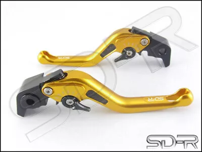 Kawasaki Z900RS 2018-2019 Carbon Fiber Inlay Short SDR Adjustable Levers Gold • $139.90