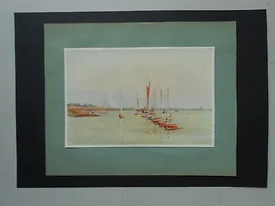 Very Rare Vintage 1902 Marine Print By W.l.wyllie- Kittywakes At Their Moorings • £2.50