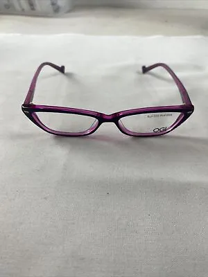 OGI OK68 1236 Gray Tiger/Pink Cat Eye Kids Girls Full Rim Eyeglasses 50-14-135 • $29.95