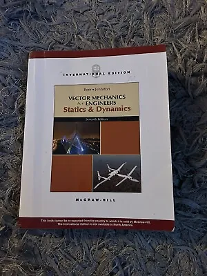 £28 • Buy Vector Mechanics For Engineers: Statics And Dynamics: Statics And Dynamics By...