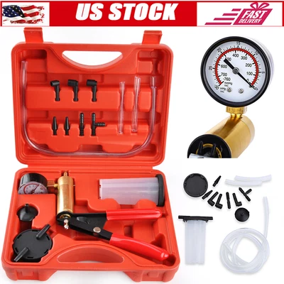 $21.97 • Buy Car Brake Bleeding Set Manual Vacuum Pump Pressure Tester Brake Fluid Bleeder