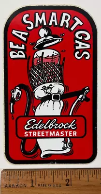 Edelbrock Streetmaster Sticker 4 1/2  X 2 3/4  Vintage Original NHRA Drag Racing • $5