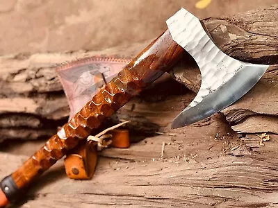 Custom Handmade Carbon Steel Viking Hatchet Hunting Tactical Tomahawk Axe • $99