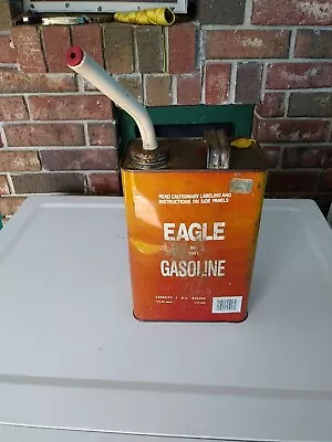 Vintage Eagle Gasoline Filler 1 Gallon Metal Can With Spout USA Empty • $19.99