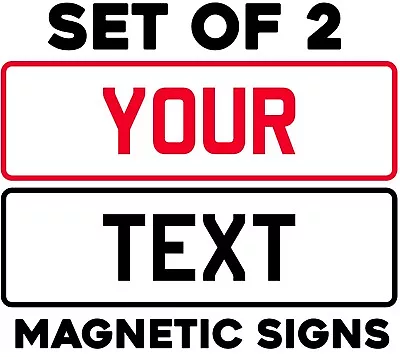 Set Of 2 Magnetic Motor Van Advertising Garage Trade Show Plate Sign • £19.99
