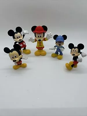 Lot Of 5 Disney Mickey Minnie Mouse  PVC  Figures Toy Lot Fireman Mechanic • $9.99