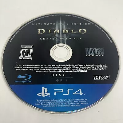 Diablo 3: Reaper Of Souls Ultimate Evil Edition PS4 - DISC ONLY - FREE SHIP • $10.95