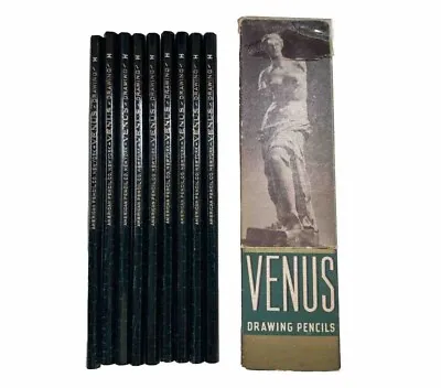 VTG Venus Drawing Pencils Grade H American Pencil Company 3800 In Box LOT OF 9 • $20