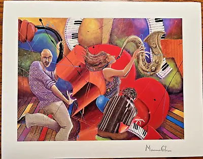 LOVE THAT JAZZ Seriolithograph By Marcus Glenn 2005 Signed Art Park West 8E • $12.95