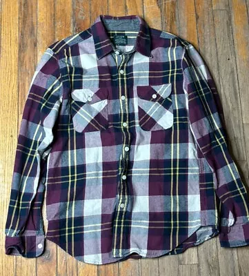 J.Crew Flannel Shirt Large Button Down Heavyweight Plaid Medium • $11