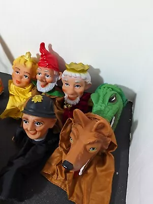 6 Vintage 1960’s Scheithauer Hand Puppets Western German Rare: King/queen + More • $50