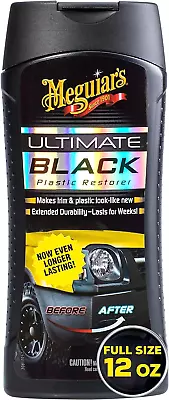 Meguiar’s Ultimate Black Plastic Restorer White Liquid Restores Car Shine 12 Oz • $12.99