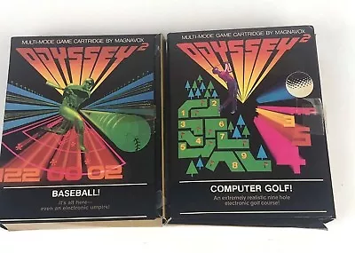 (2) Baseball! + Computer Golf! Magnavox ODYSSEY 2 Video Game Excellent Condition • $15.19