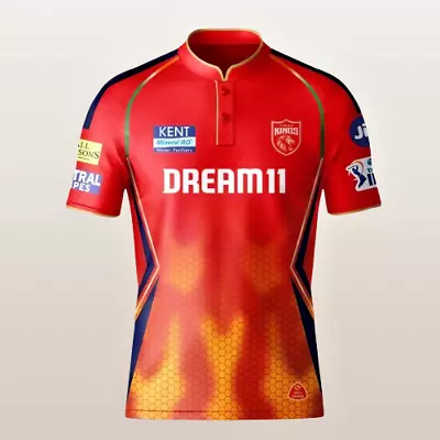 PBKS Punjab Kings Shirt T20 Cricket Jersey IPL 2024 • £19.15