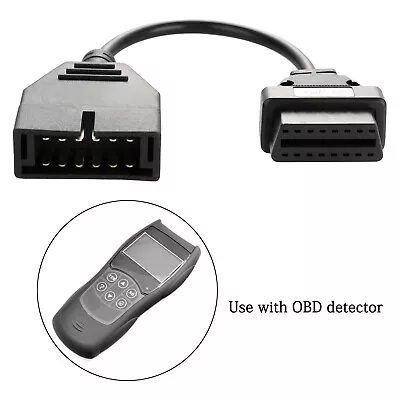 OBD 12 Pin OBD1 To 16 Pin OBD2 Convertor Adapter Cable Car Diagnostic Scanner • $12.99