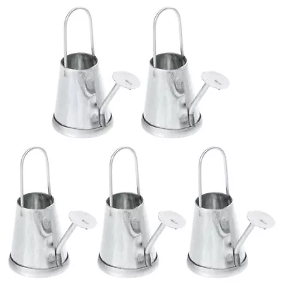  Metal Rose Mini Watering Cans 1:12 Scale - 5pcs Miniature Tool For Indoor-IP • £5.26