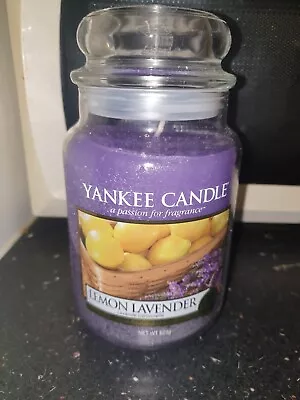 Yankee Candle Lemon Lavender Lavande Citronnelle Net Wt 623g • £22.20