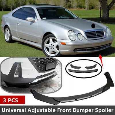 Add-on Universal Fit For 1999-2003 Mercedes CLK Front Lip Spoiler Splitter Black • $69.99