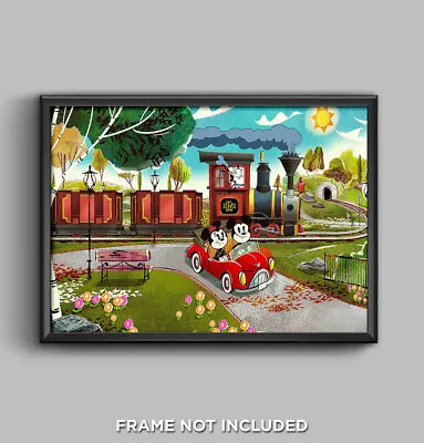 Mickey's Runaway Railway Attraction Poster Print Train Car Wall Art Decor 3552 • $29.95