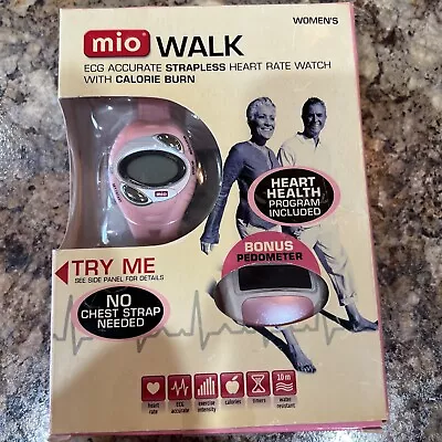 MIO Motiva Petite Heart Rate Pink/Black Strap Watch Monitor Calorie Management  • $30