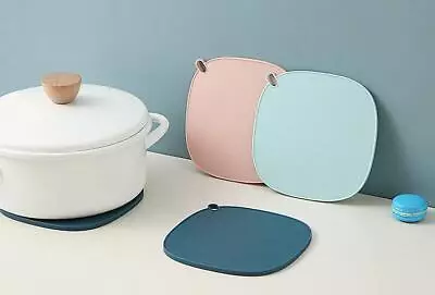 £5.99 • Buy Round&Square Silicone Heat Resistant Pot Pan Plate Table Mat Placemat
