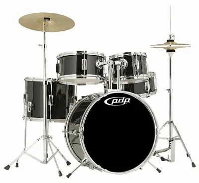 PDP Player Kit 5-Piece Junior/Childrens Black Drum Set - PDJR18KTCB • $499.99