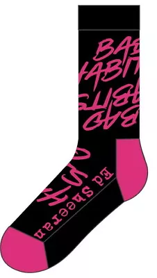 Ed Sheeran Bad HabiT-S (Black) Socks (One Size = UK 711) NEW OFFICIAL • $26.06