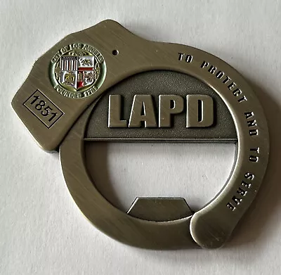LAPD Los Angeles Police Department  Handcuff Bottle Opener Challenge Coin • $19.99