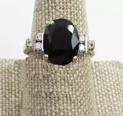 £368.89 • Buy Timeless 18K White Gold Diamond & Gorgeous 3.4 Ct Sapphire Ring Engagement AS IS