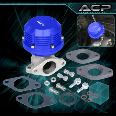 Universal 35mm 38mm Turbo Manifold Blue Wastegate Bypass + 8 Psi Boost Spring • $35.99