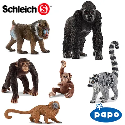 SCHLEICH / PAPO World Of Nature PRIMATES Choose From 15 Different Apes With Tags • £4.99