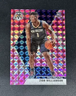 Zion Williamson 2019-20 Mosaic Prizm Pink Mosaic Rookie #209 RC • $10