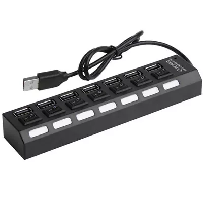  7 -Port 7-Port USB Hub Powered Micro Splitter Charger Wireless • $10.03