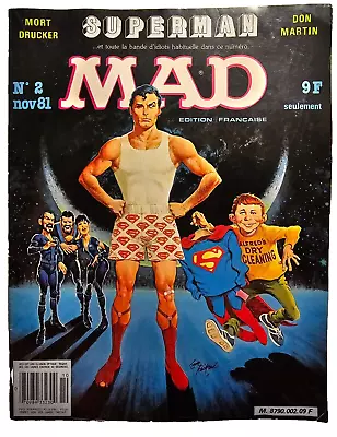 MAD MAGAZINE No. 2 Nov. 1981 FRENCH EDITION-SUPERMAN • $15