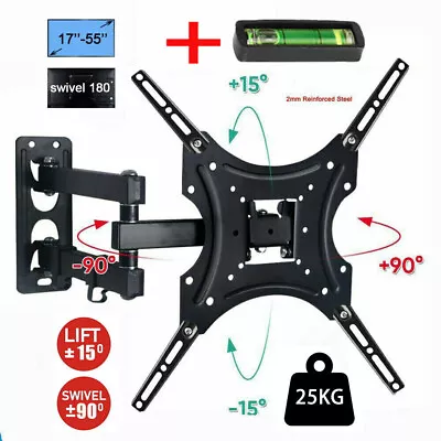 $19.90 • Buy Thickening Full Motion TV Wall Mount Bracket Swivel Tilt 17- 55 Inch LED LCD